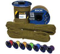 EdcX 3 mm Nylon Paracord 425 (15, 30, 50 and 100m) - 3 mm Type II, 100% Nylon Rope, 3 Strand Rope, 3 mm Nylon Rope in Many Colors (Light Khaki, 15 m)
