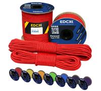 EdcX 3 mm Nylon Paracord 425 (15, 30, 50 and 100m) - 3 mm Type II, 100% Nylon Rope, 3 Strand Rope, 3 mm Nylon Rope in Many Colors (Light Red, 100 m)