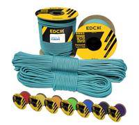 EdcX 3 mm Nylon Paracord 425 (15, 30, 50 and 100m) - 3 mm Type II, 100% Nylon Rope, 3 Strand Rope, 3 mm Nylon Rope in Many Colors (Ice Mint, 30 m)