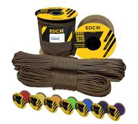 EdcX 3 mm Nylon Paracord 425 (15, 30, 50 and 100m) - 3 mm Type II, 100% Nylon Rope, 3 Strand Rope, 3 mm Nylon Rope in Many Colors (Chocolate, 30 m)