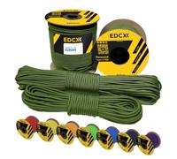 EdcX 3 mm Nylon Paracord 425 (15, 30, 50 and 100m) - 3 mm Type II, 100% Nylon Rope, 3 Strand Rope, 3 mm Nylon Rope in Many Colors (Moss, 30 m)