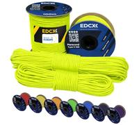 EdcX 3 mm Nylon Paracord 425 (15, 30, 50 and 100m) - 3 mm Type II, 100% Nylon Rope, 3 Strand Rope, 3 mm Nylon Rope in Many Colors (Sofit Yellow, 50 m)
