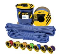EdcX 3 mm Nylon Paracord 425 (15, 30, 50 and 100m) - 3 mm Type II, 100% Nylon Rope, 3 Strand Rope, 3 mm Nylon Rope in Many Colors (Royal Blue, 30 m)