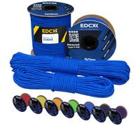EdcX 3 mm Nylon Paracord 425 (15, 30, 50 and 100m) - 3 mm Type II, 100% Nylon Rope, 3 Strand Rope, 3 mm Nylon Rope in Many Colors (Blue, 100 m)