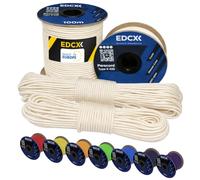 EdcX 3 mm Nylon Paracord 425 (15, 30, 50 and 100m) - 3 mm Type II, 100% Nylon Rope, 3 Strand Rope, 3 mm Nylon Rope in Many Colors (White, 15 m)