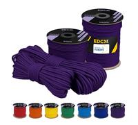 EdcX 4 mm Polyester Paracord 550 (15, 30 et 50 m) - 4 mm Type III, Corde de Parachute résistante à la déchirure pour la Survie 100% Polyester avec 7 Fils | Couleurs Unies