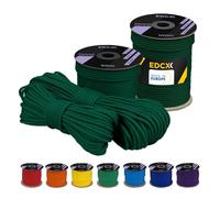 EDCX 4 mm Polyester Paracord 550 (15, 30 et 50 m) - 4 mm Type III, Corde de Parachute résistante à la déchirure pour la Survie 100% Polyester avec 7 Fils | Couleurs Unies