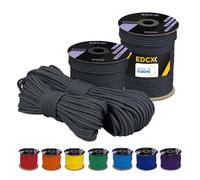 EDCX 4 mm Polyester Paracord 550 (15, 30 et 50 m) - 4 mm Type III, Corde de Parachute résistante à la déchirure pour la Survie 100% Polyester avec 7 Fils | Couleurs Unies