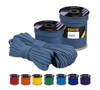 EDCX 4 mm Polyester Paracord 550 (15, 30 et 50 m) - 4 mm Type III, Corde de Parachute résistante à la déchirure pour la Survie 100% Polyester avec 7 Fils | Couleurs Unies