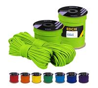 EdcX 4 mm Polyester Paracord 550 (15, 30 et 50 m) - 4 mm Type III, Corde de Parachute résistante à la déchirure pour la Survie 100% Polyester avec 7 Fils | Couleurs Unies