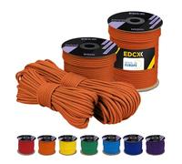 EDCX 4 mm Polyester Paracord 550 (15, 30 et 50 m) - 4 mm Type III, Corde de Parachute résistante à la déchirure pour la Survie 100% Polyester avec 7 Fils | Couleurs Unies