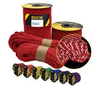 EdcX 4 mm Reflective Paracord 550 (15, 30, 50 m) - Corde de Parachute résistante à la déchirure pour la Survie 100% Nylon, 4 mm de Type III, avec 7 Fils, dans de Nombreuses Couleurs