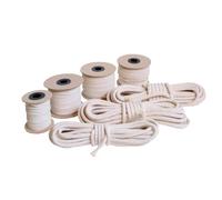 EdcX Mèche de Bougie Ronde 1,4-10 mm, mèche en Coton tressé pour la Fabrication de Bougies, Non cirée, sans fumée, Cordon en Coton Pur sans impuretés, Bougie DIY, Lampe à Huile