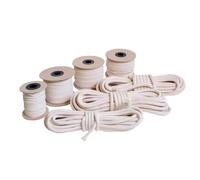 EdcX Mèche de Bougie Ronde 1,4-10 mm, mèche en Coton tressé pour la Fabrication de Bougies, Non cirée, sans fumée, Cordon en Coton Pur sans impuretés, Bougie DIY, Lampe à Huile