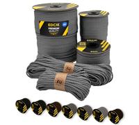 EdcX Paracord 4 mm, 20+ Couleurs Militaires (15 m, 30 m, 50 m, 100 m, 300 m) | Idéal pour l'artisanat, Le Camping | Corde 100% Nylon 4 mm | Cordon 550 Type III (Diamond Camo, 15 m)