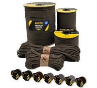 EdcX Paracord 4 mm, 20+ Couleurs Militaires (15 m, 30 m, 50 m, 100 m, 300 m) | Idéal pour l'artisanat, Le Camping | Corde 100% Nylon 4 mm | Cordon 550 Type III (Headshot, 15 m)