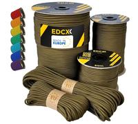EdcX Paracord 4 mm, 35+ Couleurs Unies (10 m, 15 m, 30 m, 50 m, 100 m, 300 m) | Idéal pour l'artisanat, Le Camping, la Survie | Corde 100% Nylon 4 mm | Cordon Tactique 550 Type III (Bronze, 300 m)