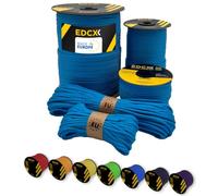 EdcX Paracord 4 mm, 35+ Couleurs Unies (10 m, 15 m, 30 m, 50 m, 100 m, 300 m) | Idéal pour l'artisanat, Le Camping, la Survie | Corde 100% Nylon 4 mm | Cordon Tactique 550 Type III (Ice Mint, 300 m)