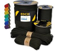 EdcX Paracord 4 mm, 35+ Couleurs Unies (10 m, 15 m, 30 m, 50 m, 100 m, 300 m) | Idéal pour l'artisanat, Le Camping, la Survie | Corde 100% Nylon 4 mm | Cordon 550 Type III (Army Green, 100 m)
