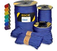 EdcX Paracord 4 mm, 35+ Couleurs Unies (10 m, 15 m, 30 m, 50 m, 100 m, 300 m) | Idéal pour l'artisanat, Le Camping, la Survie | Corde 100% Nylon 4 mm | Cordon Tactique 550 Type III (Royal Blue, 15 m)