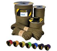 EdcX Paracord 4 mm, 35+ Couleurs Unies (10 m, 15 m, 30 m, 50 m, 100 m, 300 m) | Idéal pour l'artisanat, Le Camping, la Survie | Corde 100% Nylon 4 mm | Cordon Tactique 550 Type III (Bronze, 100 m)