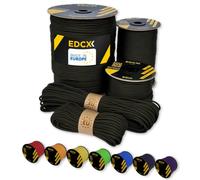EdcX Paracord 4 mm, 35+ Couleurs Unies (10 m, 15 m, 30 m, 50 m, 100 m, 300 m) | Idéal pour l'artisanat, Le Camping, la Survie | Corde 100% Nylon 4 mm | Cordon Tactique 550 Type III (Army Green, 30 m)