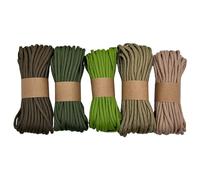 EdcX Paracord 4 mm, Paracord Set (30 m, 50 m, 60 m) | Idéal pour l'artisanat, Le Camping, la Survie | Corde 100% Nylon 4 mm | Cordon Tactique 550 Type III (Mountain Set, 5x10m)