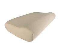 Edda Lux Housse pour Oreiller Cervical 55 x 35 cm en Jersey de Haute qualité, 100% Coton, Taie d'oreiller pour Coussin de Nuque Ergonomique, Cappuccino