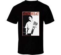 Eddi Guerrero Latino Heat Graphic Tee Shirt Mens Round Neck Short Sleeves T Shirt Casual Bottoming T-Shirt Black M