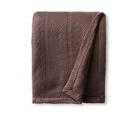 Eddie Bauer 200608 à Chevrons Coton Couverture, King, en Forme d'os, 100% Coton, Gris, King