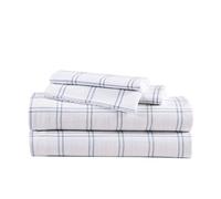 Eddie Bauer Accueil - Ensemble de draps de lit en Coton pré-rétréci et brossé pour Plus de Douceur - Collection Flanelle - Confortables et douillets - pour lit Double - Motif écossais Westridge