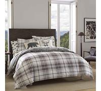 Eddie Bauer Alder Plaid Housse de Couette, Charbon de Bois, Charbon, King