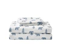 Eddie Bauer Bears and Trees Sheet Set, Twin, Medium Blue