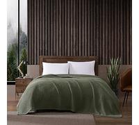 Eddie Bauer Couverture Douce à Tissage gaufré, Poids Moyen, décoration de Chambre à Coucher, adoucit Chaque Lavage, très Grand lit, Vert