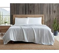 Eddie Bauer | Couverture Super Douce et Confortable, légère, Saisons, Polyester Polaire, Gris, Grand lit