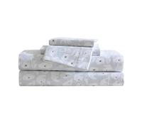 Eddie Bauer - Draps pour Grand lit, Ensemble de literie en Flanelle de Coton, brossé pour Plus de Douceur, décoration d'intérieur Confortable, certifiée Oeko-Tex (Ours Explorateur, Gris, Grand lit)