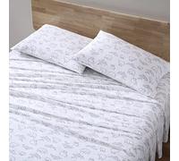 Eddie Bauer - Draps pour Grand lit, Ensemble de literie en Percale de Coton, décoration d'intérieur Nette et fraîche (Smokey Bear Camp Grey, Grand lit)