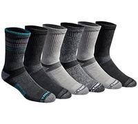 Eddie Bauer Dura Dri Moisture Control Crew Socks, 6 Or 12 Chaussettes, Assortiment de Couleurs Noires Tendance (6 Paires), L (Lot de 6) Homme