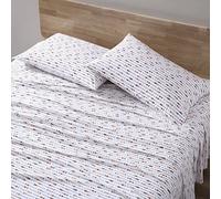 Eddie Bauer - Ensemble de draps pour lit Simple, Ensemble de literie en Percale de Coton, Gracieuse et fraîche, légère et Respirante, Essentiels pour Chambre de dortoir (Canoe Lake Paddle Blanc, lit