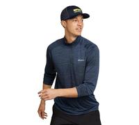 Eddie Bauer Fermeture éclair 1/4 à Manches Longues pour Homme, Bleu Nuit, Taille M