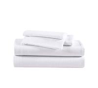 Eddie Bauer Home - Flannel Collection Parure de lit en Coton, pré-rétréci et brossé pour Plus de Douceur, de Confort et Une Sensation de Confort, lit jumeau, Blanc
