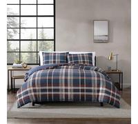 Eddie Bauer - Housse de Couette pour Grand lit, Parure de lit réversible avec taies Assorties, décoration d'intérieur Confortable (Bleu Marine du lac Shasta, Grand lit)