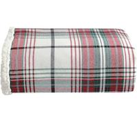 Eddie Bauer - Jeté de lit réversible en Flanelle de Coton pour décoration d'intérieur en Toutes Saisons (Montlake Plaid Rouge, jeté)