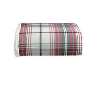 Eddie Bauer - Jeté de lit réversible en Flanelle de Coton pour décoration d'intérieur en Toutes Saisons (Montlake Plaid Rouge, jeté)