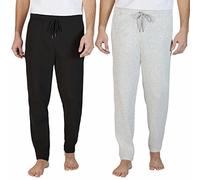 Eddie Bauer Lot de 2 joggers super doux pour homme, Noir/gris clair chiné., Large