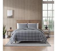 Eddie Bauer Montagne Plaid Housse de Couette Set, Noir, Noir, Full/Queen
