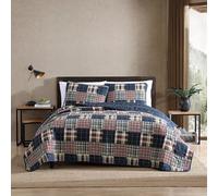 Eddie Bauer | Parure de lit 100 pièces, Couvre-lit léger, pré-lavé pour Plus de Confort, Coton, Rouge, Taille Queen