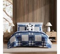 Eddie Bauer - Parure de lit 3 pièces en coton naturellement doux avec une sensation de légèreté pour un confort toute l'année, réversible avec taies d'oreiller assorties, parure de lit 3 pièces (motif