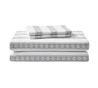 Eddie Bauer - Parure de lit en Flanelle de Coton brossé pour Plus de Douceur, Confortable décoration d'intérieur (Flocon de Neige, Fair Isle, 3 pièces, lit Simple)