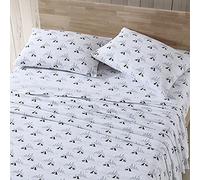 Eddie Bauer - Parure de lit en Flanelle de Coton, brossée pour Plus de Douceur, décoration d'intérieur Confortable (Amis des Chiens, Blancs)